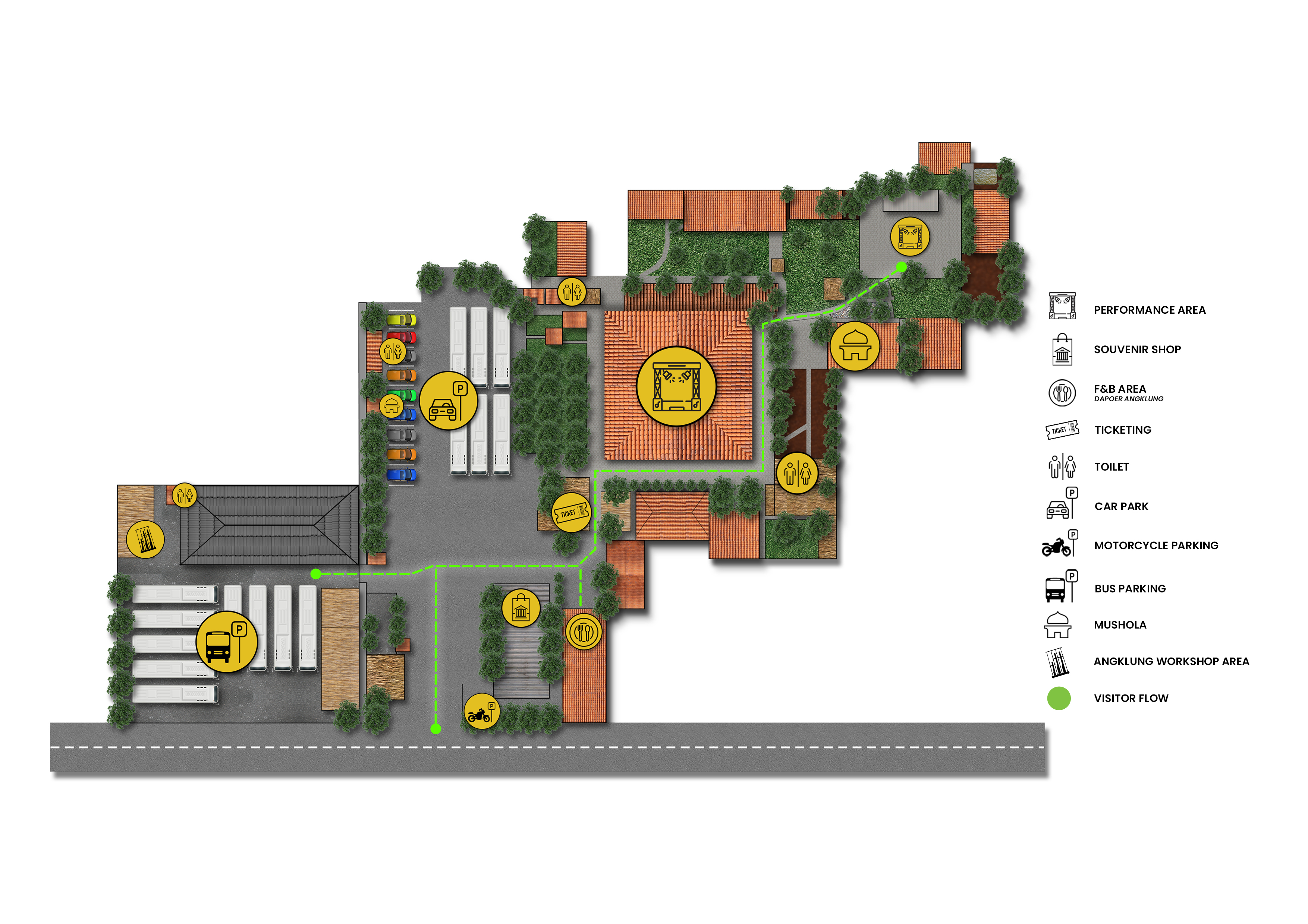 Denah Saung Angklung Udjo